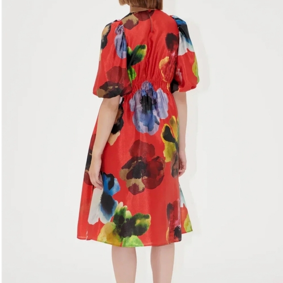 Emily In Paris x Stine Goya Limited Edition Red Floral Dress - Picture 5 of 17